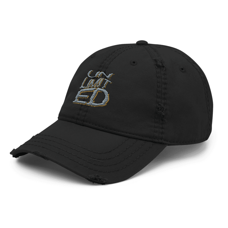 "Unlimited" Distressed Dad Hat – Elevate Your Style Limitlessly