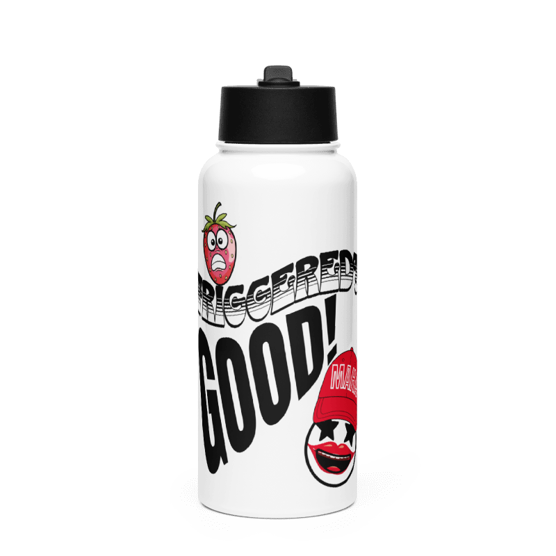 "Triggered? Good!" – MAHA Strawberry Edition Stainless Steel Bottle