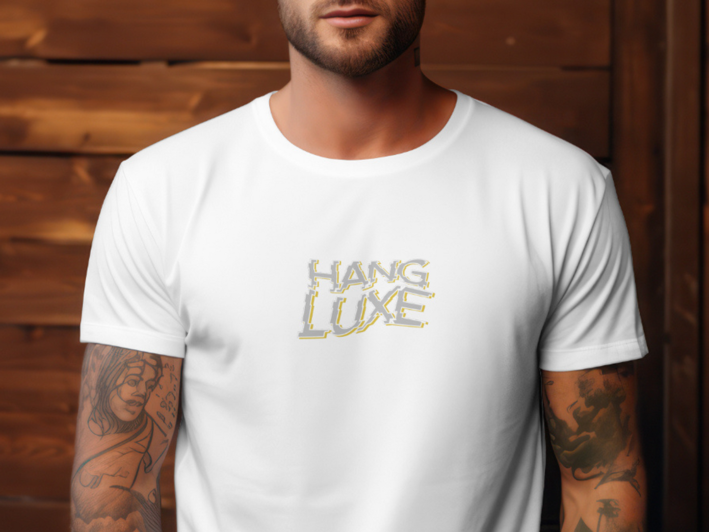 "HANG LUXE" - Silver & Gold 3D-FX Typography