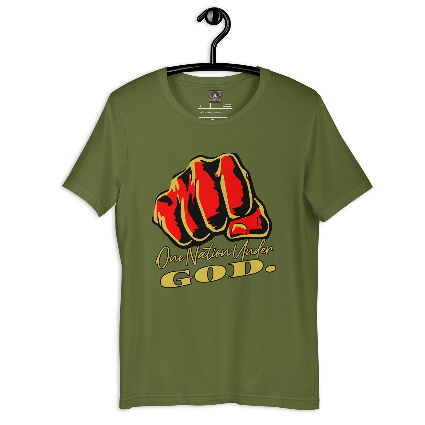 "One Nation Under God" Patriotic Power Fist T-Shirt