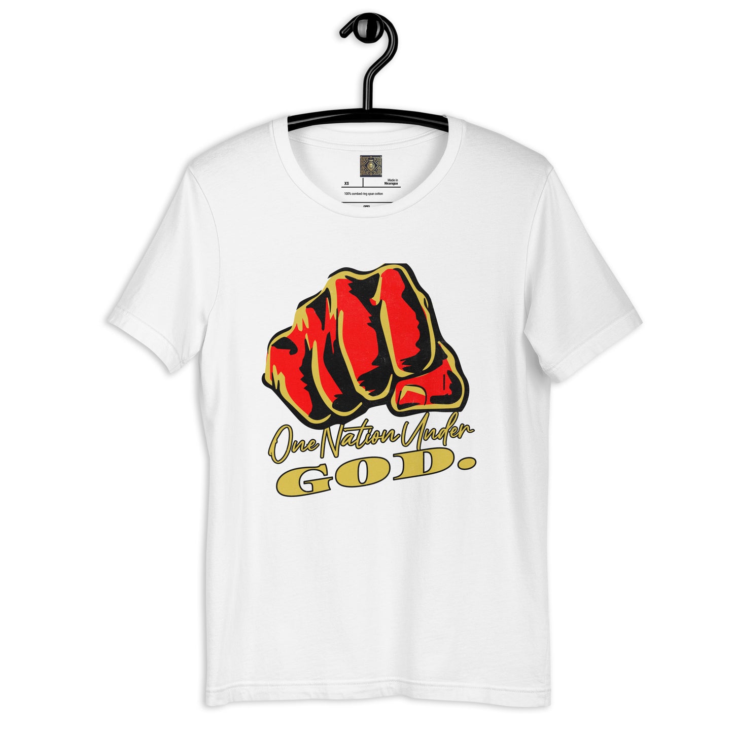 "One Nation Under God" Patriotic Power Fist T-Shirt